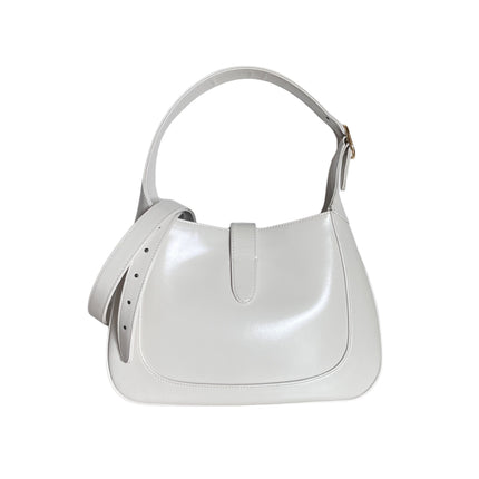 Sold Gucci Jackie 1961 White Leather Bag with Adjustable Strap Size Small