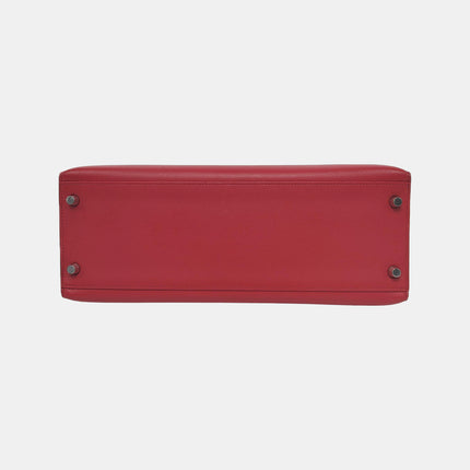 Hermes Kelly 32 Sellier Q5 Rouge Casaque Red Epsom Leather Palladium Hardware 2013