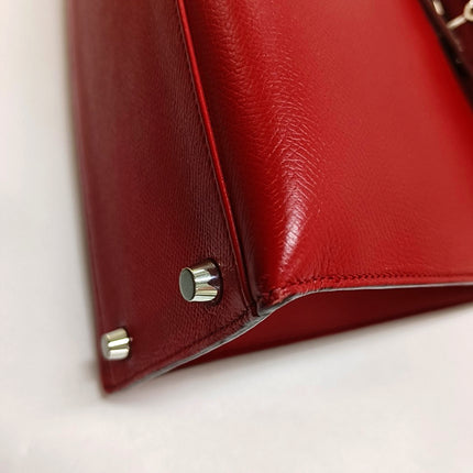 Hermes Kelly 32 Sellier Q5 Rouge Casaque Red Epsom Leather Palladium Hardware 2013