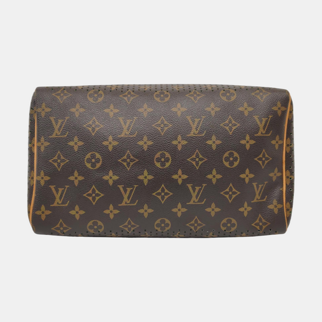 Louis Vuitton Speedy 30 Brown Perforated Monogram Green Interior