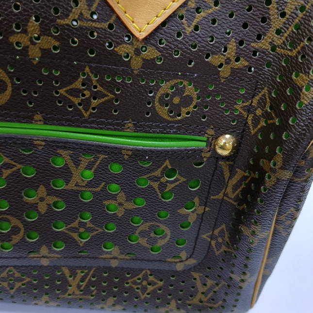 Louis Vuitton Speedy 30 Brown Perforated Monogram Green Interior