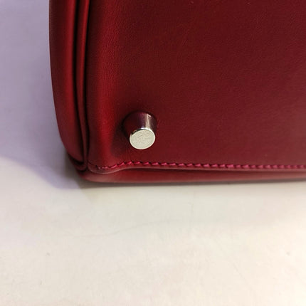 Hermes Kelly 28 Retourne Rouge Grenat Red Box Leather Gold Hardware 2010