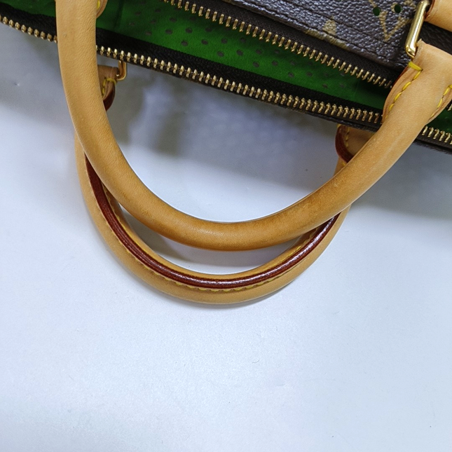 Louis Vuitton Speedy 30 Brown Perforated Monogram Green Interior