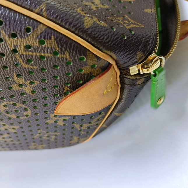 Louis Vuitton Speedy 30 Brown Perforated Monogram Green Interior