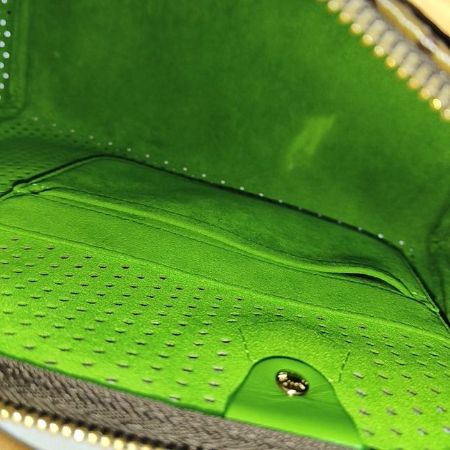Louis Vuitton Speedy 30 Brown Perforated Monogram Green Interior