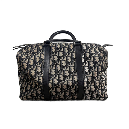 Dior Bowling Boston Bag Black Oblique Canvas-Luxbags