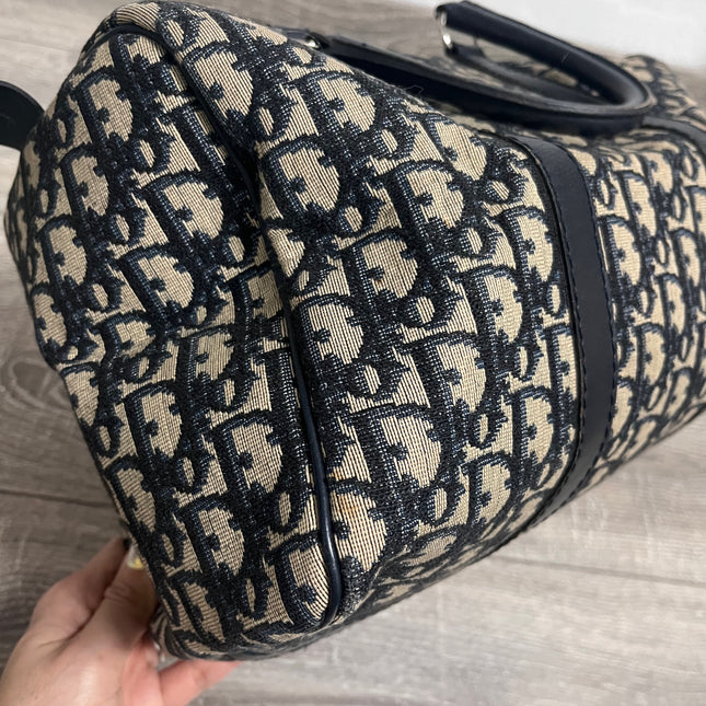 Sold Dior Bowling Boston Bag Black Oblique Canvas