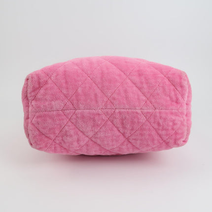 Chanel Coco Beach Quilted Hobo Pink Soft Cloth 2023