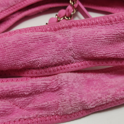 Chanel Coco Beach Quilted Hobo Pink Soft Cloth 2023