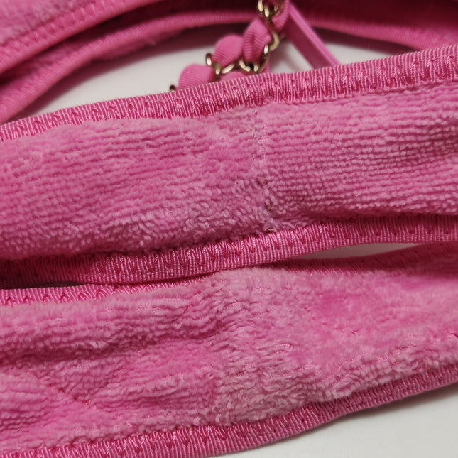 Chanel Coco Beach Quilted Hobo Pink Soft Cloth 2023