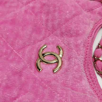 Chanel Coco Beach Quilted Hobo Pink Soft Cloth 2023