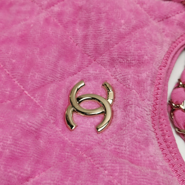 Chanel Coco Beach Quilted Hobo Pink Soft Cloth 2023