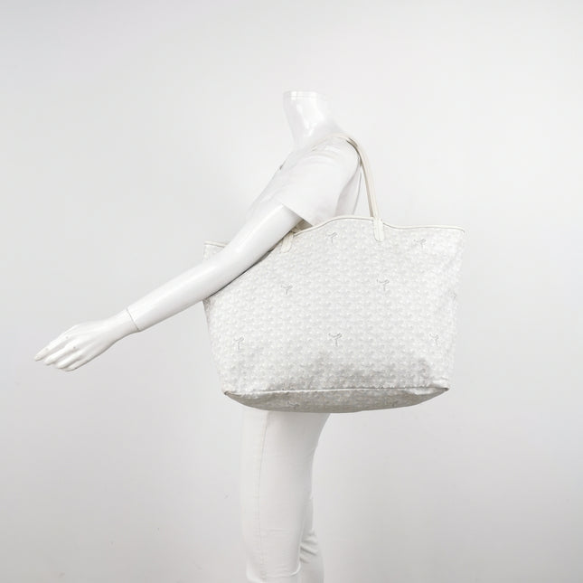Goyard Saint Louis GM Tote Large White Goyardine Canvas 2011