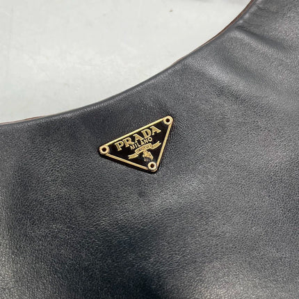 Sold Prada Cleo Vintage Black Leather Gold Hardware