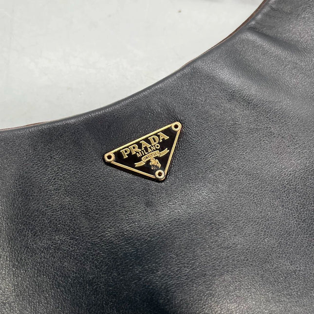 Sold Prada Cleo Vintage Black Leather Gold Hardware