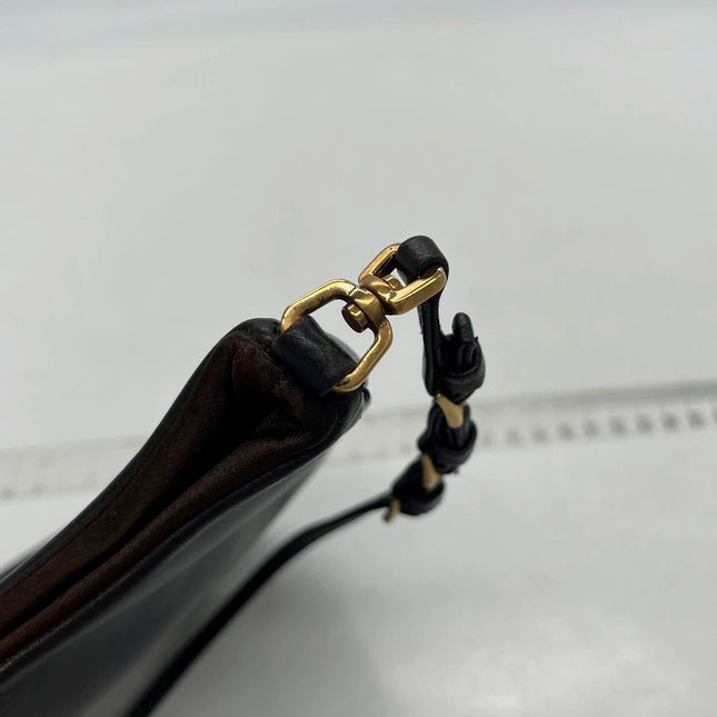 Sold Prada Cleo Vintage Black Leather Gold Hardware