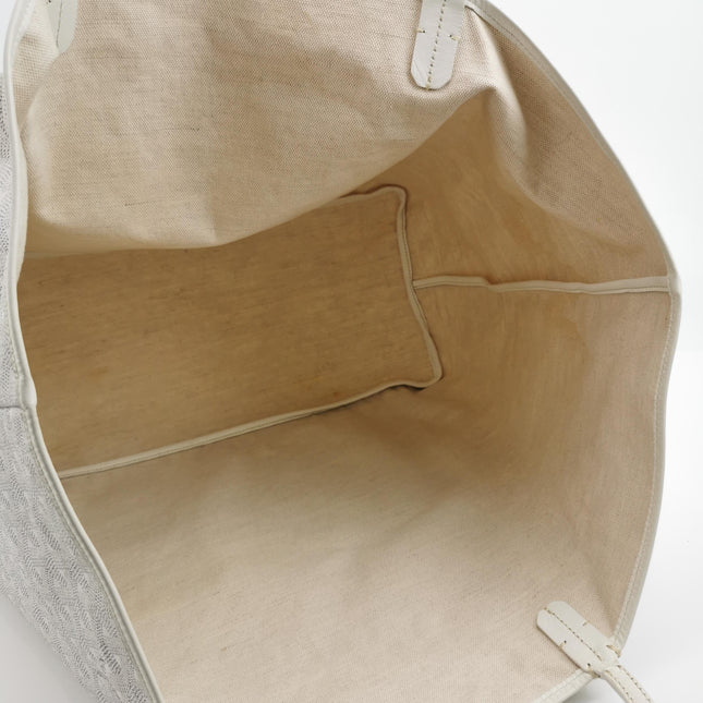 Goyard Saint Louis GM Tote Large White Goyardine Canvas 2011