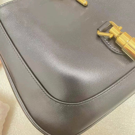 Gucci Jackie 1961 Black Leather Bag No Strap