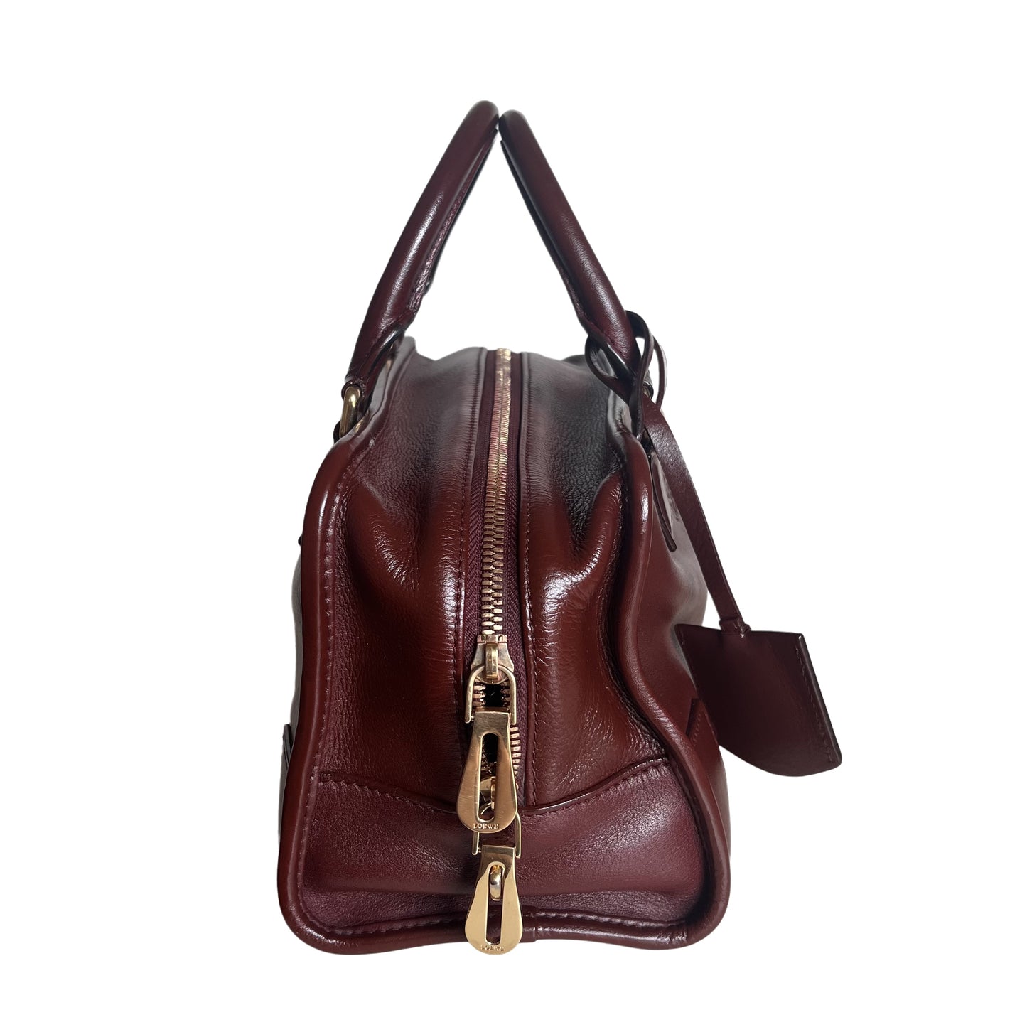 Sold Loewe Amazona 29 in Burgundy Calfskin Leather and Gold-tone Hardware