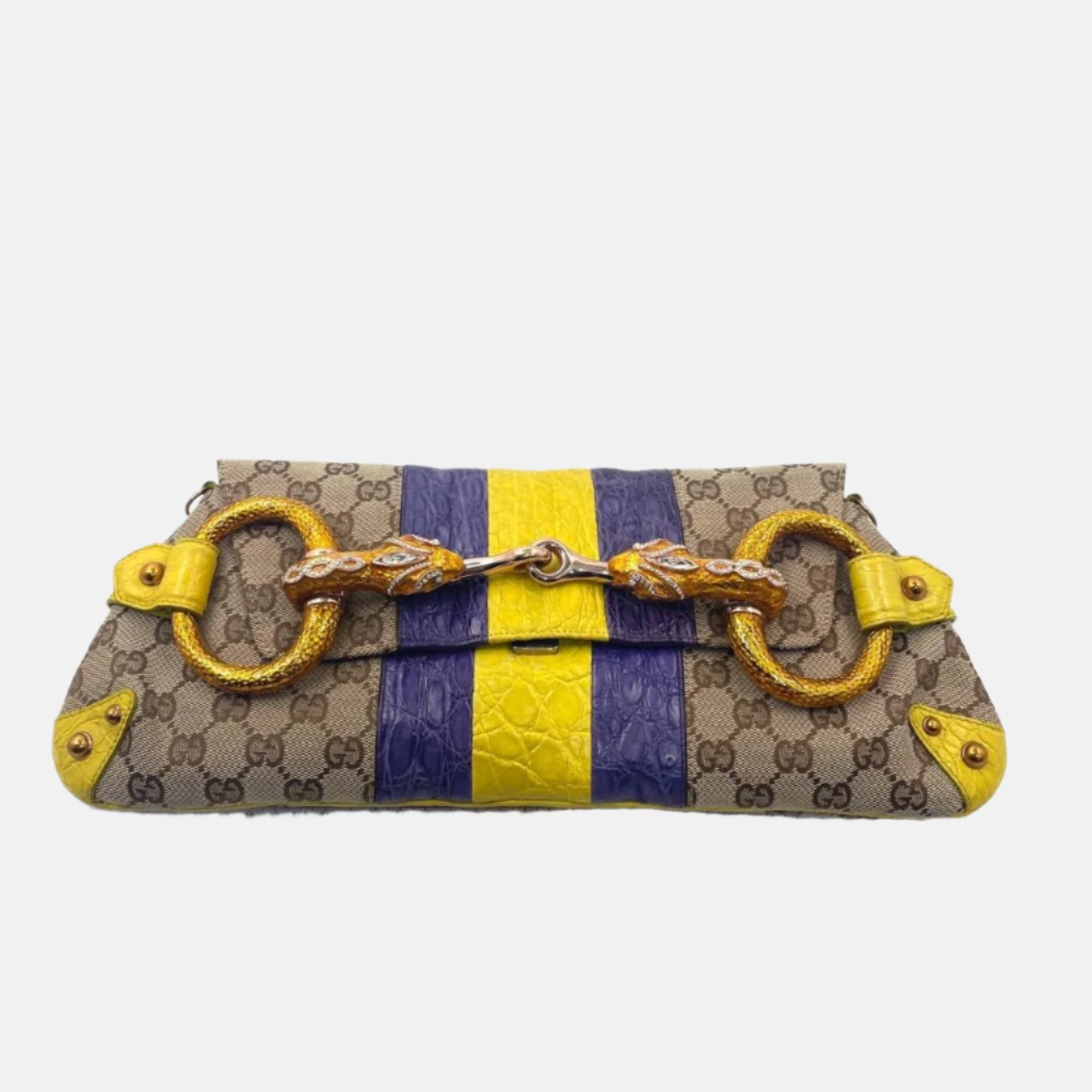 Gucci Horsebit 1955 Chain bag with embellished snake head buckle-Luxbags