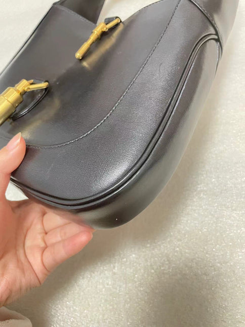 Gucci Jackie 1961 Black Leather Bag No Strap