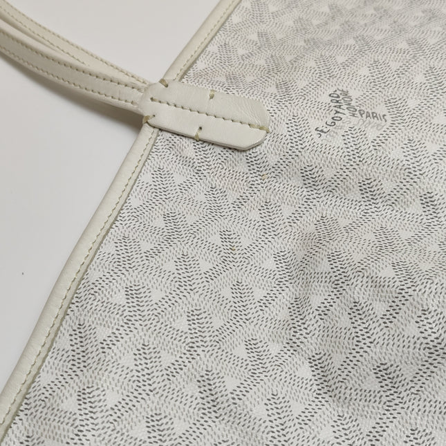 Goyard Saint Louis GM Tote Large White Goyardine Canvas 2011