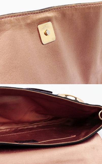 Sold Gucci Horsebit 1955 Metallic Purple Lizard Skin Shoulder Bag Large