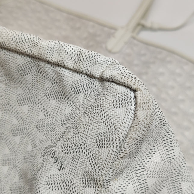 Goyard Saint Louis GM Tote Large White Goyardine Canvas 2011