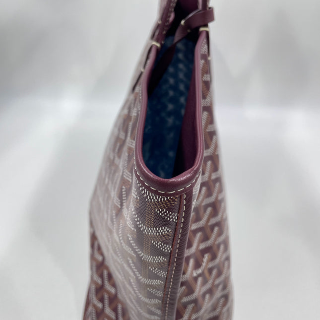 Goyard Anjou PM Medium Tote Burgundy Reversible Leather Lining