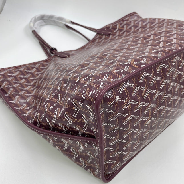 Goyard Anjou PM Medium Tote Burgundy Reversible Leather Lining