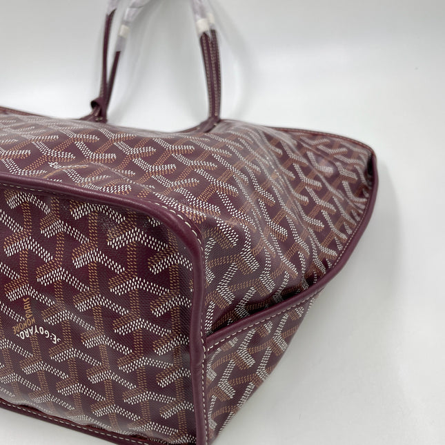 Goyard Anjou PM Medium Tote Burgundy Reversible Leather Lining