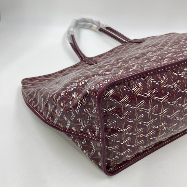 Goyard Anjou PM Medium Tote Burgundy Reversible Leather Lining