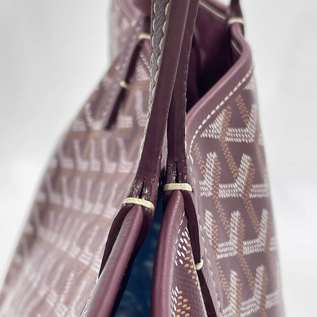 Goyard Anjou PM Medium Tote Burgundy Reversible Leather Lining