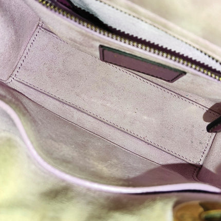 Lady Dior Mini Metallic Pink Patent Leather Gold Hardware Suede Interior 2018
