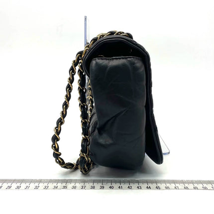 Chanel Paris Bombay Pondicherry Flap Bag Quilted Medium Black Gold Hardware