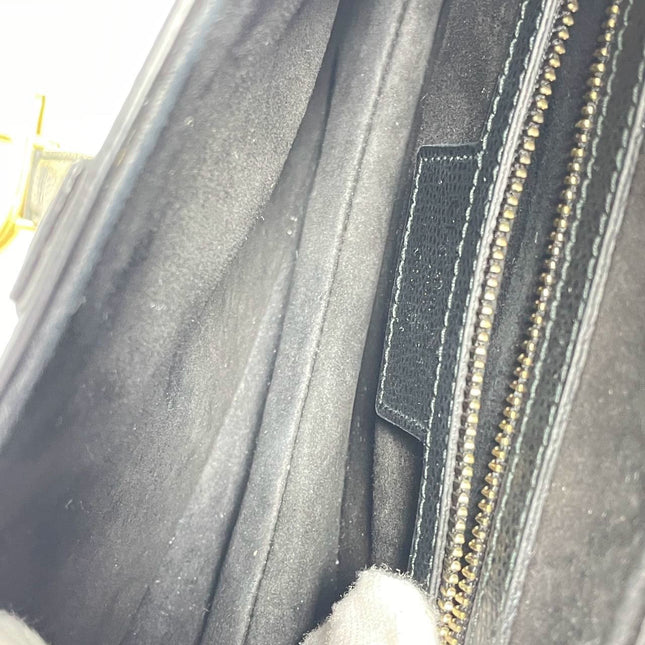 Sold Dior Saddle Black Medium Grained Leather Handbag with Gold Hardware