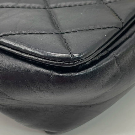 Chanel Paris Bombay Pondicherry Flap Bag Quilted Medium Black Gold Hardware