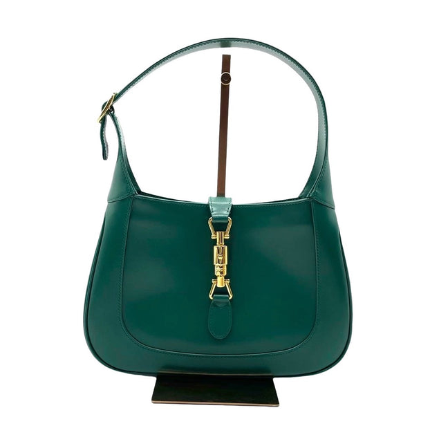 Sold Gucci Jackie 1961 Green Leather Bag Small with Adjustable Strap