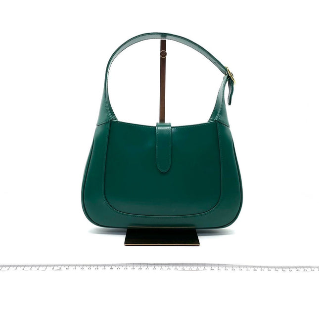 Sold Gucci Jackie 1961 Green Leather Bag Small with Adjustable Strap