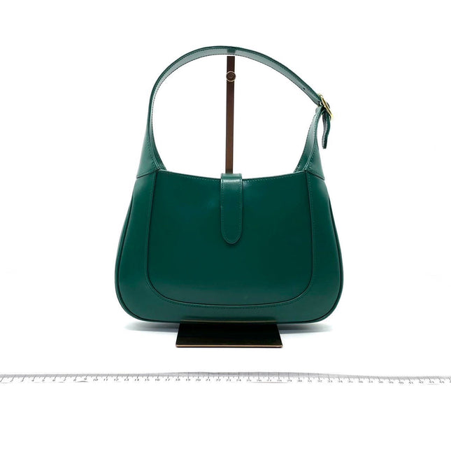 Sold Gucci Jackie 1961 Green Leather Bag Small with Adjustable Strap