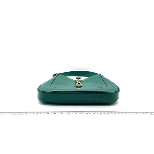 Sold Gucci Jackie 1961 Green Leather Bag Small with Adjustable Strap