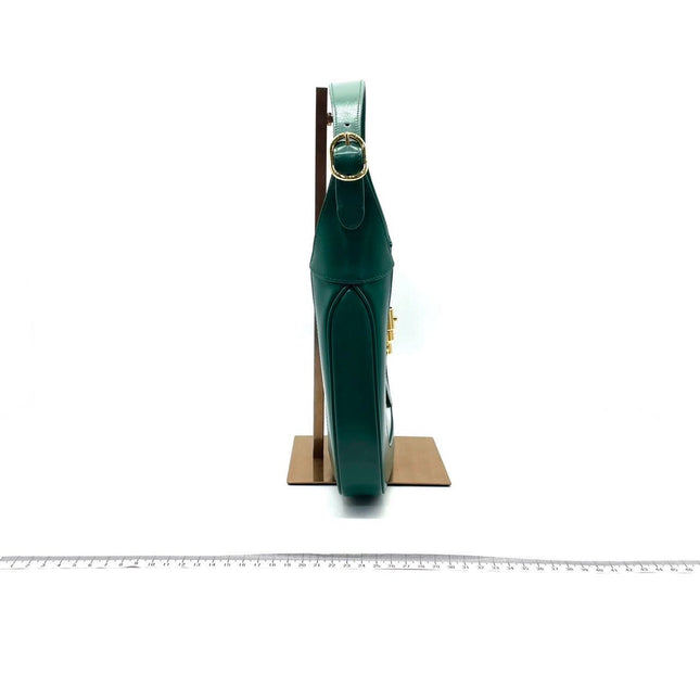 Sold Gucci Jackie 1961 Green Leather Bag Small with Adjustable Strap
