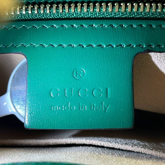 Sold Gucci Jackie 1961 Green Leather Bag Small with Adjustable Strap