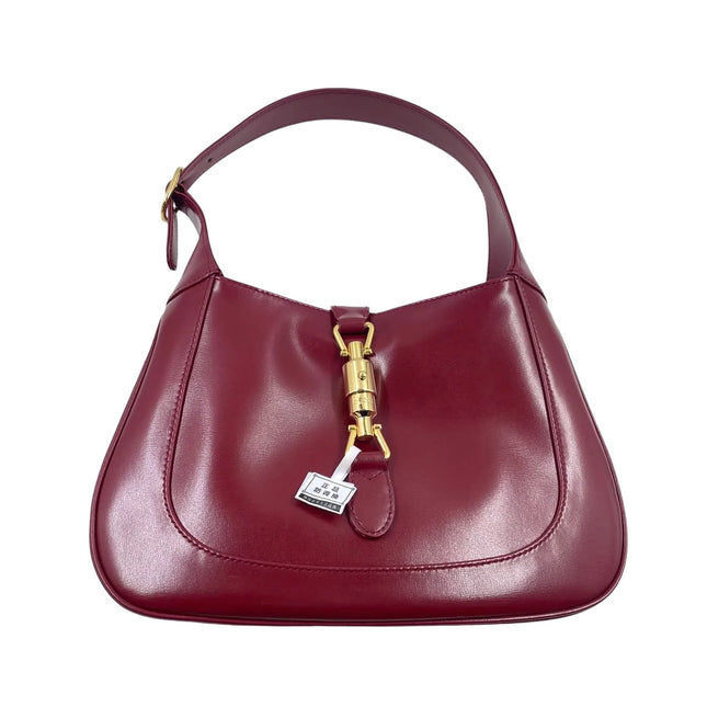 Sold Gucci Jackie 1961 Burgundy Leather Bag Small with Adjustable Strap