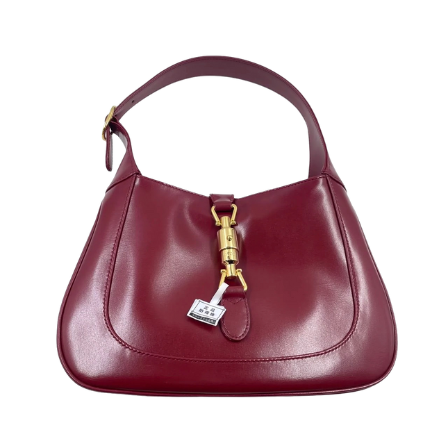 Sold Gucci Jackie 1961 Burgundy Leather Bag Small with Adjustable Strap
