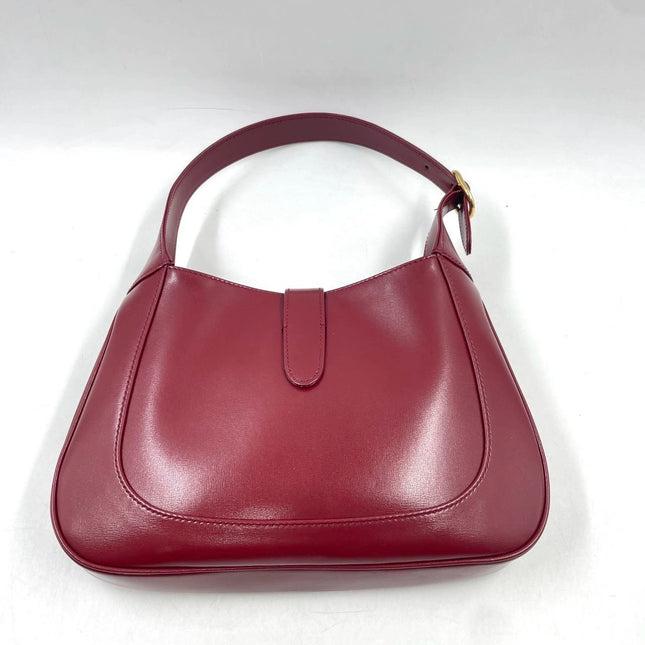 Sold Gucci Jackie 1961 Burgundy Leather Bag Small with Adjustable Strap