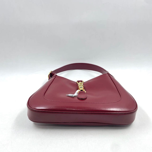 Sold Gucci Jackie 1961 Burgundy Leather Bag Small with Adjustable Strap