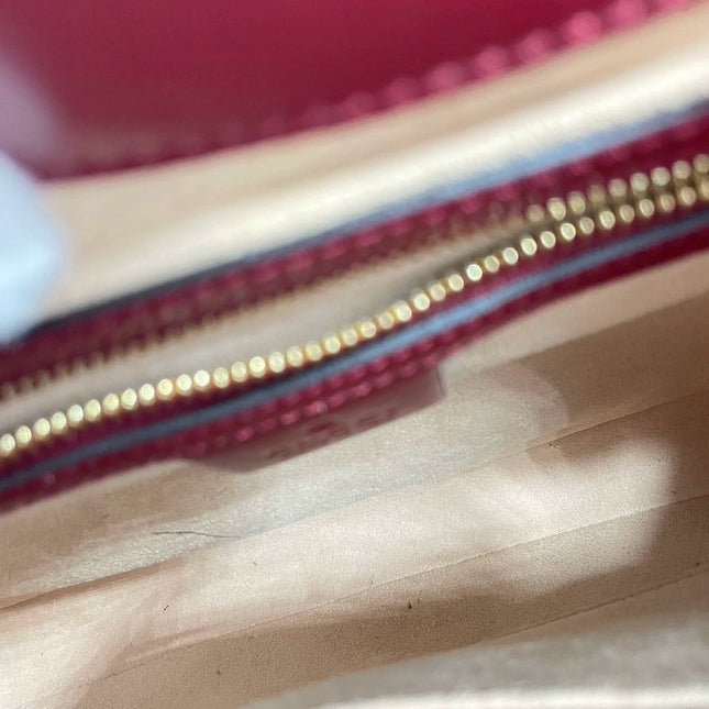 Sold Gucci Jackie 1961 Burgundy Leather Bag Small with Adjustable Strap