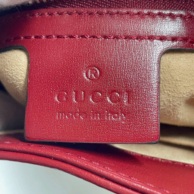 Sold Gucci Jackie 1961 Burgundy Leather Bag Small with Adjustable Strap