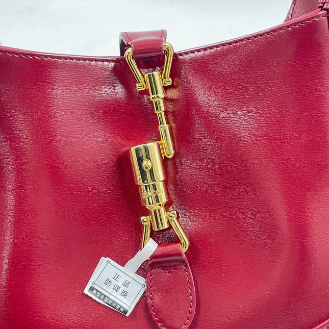 Sold Gucci Jackie 1961 Burgundy Leather Bag Small with Adjustable Strap